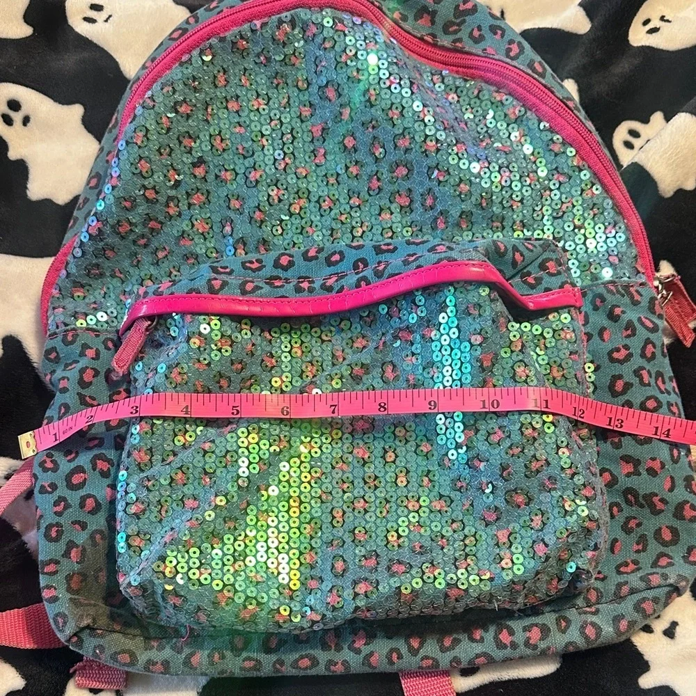 Sequin Leopard Print Backpack